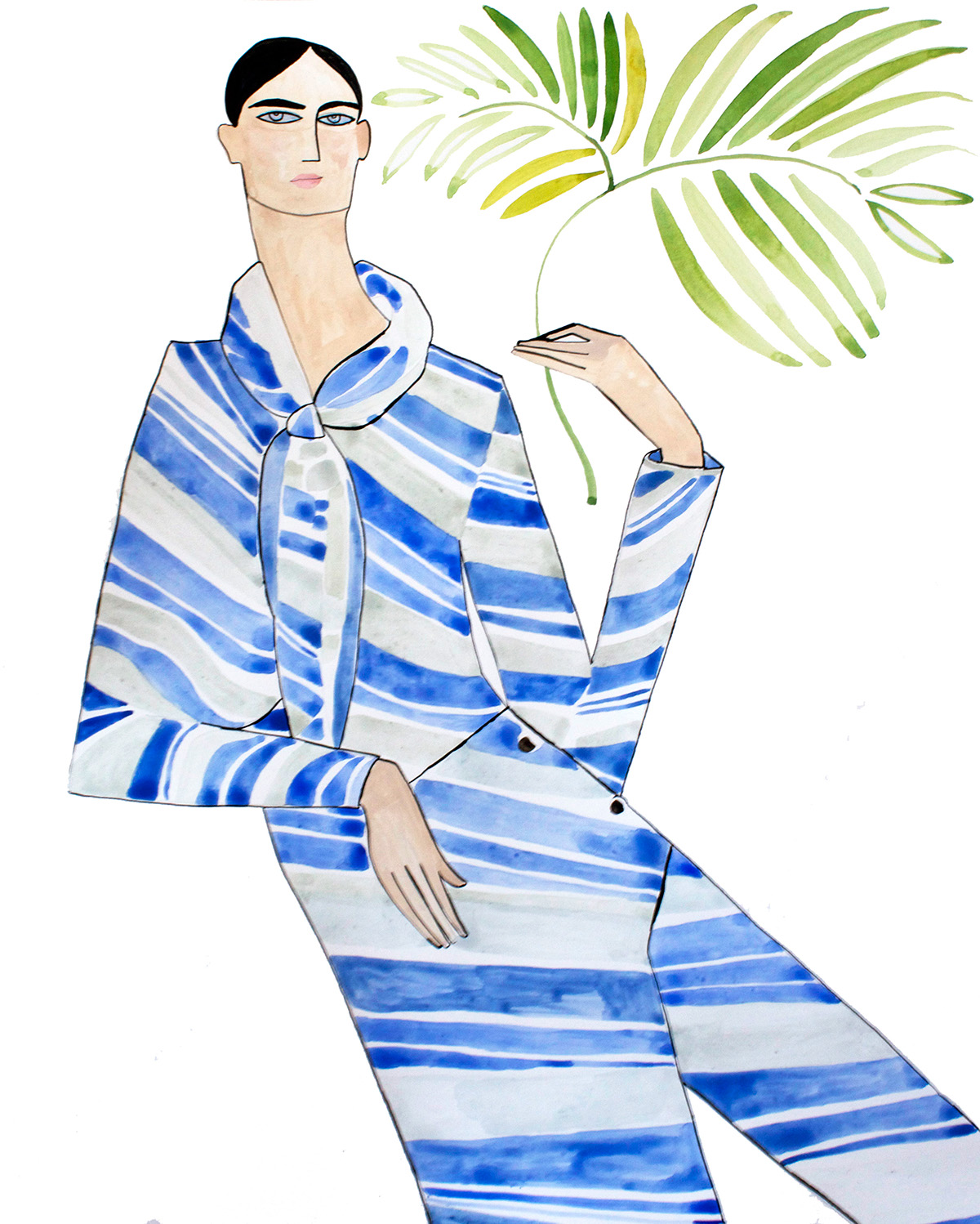 fashion illustration erdem jwanderson driesvannoten kenzo watercolor fall2015 AW2015 Resort2015 spring2015 spring2016 Burberry valentino