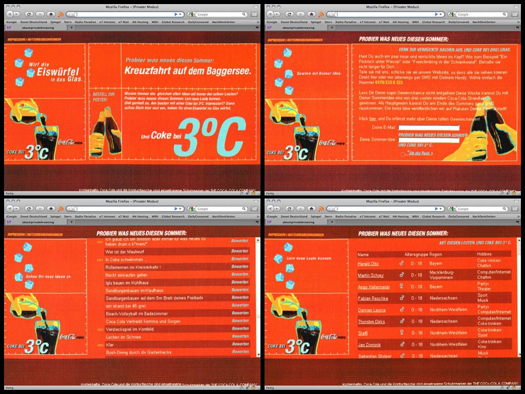 Coca-Cola elephant seven springer & jacoby Online Promotion Website