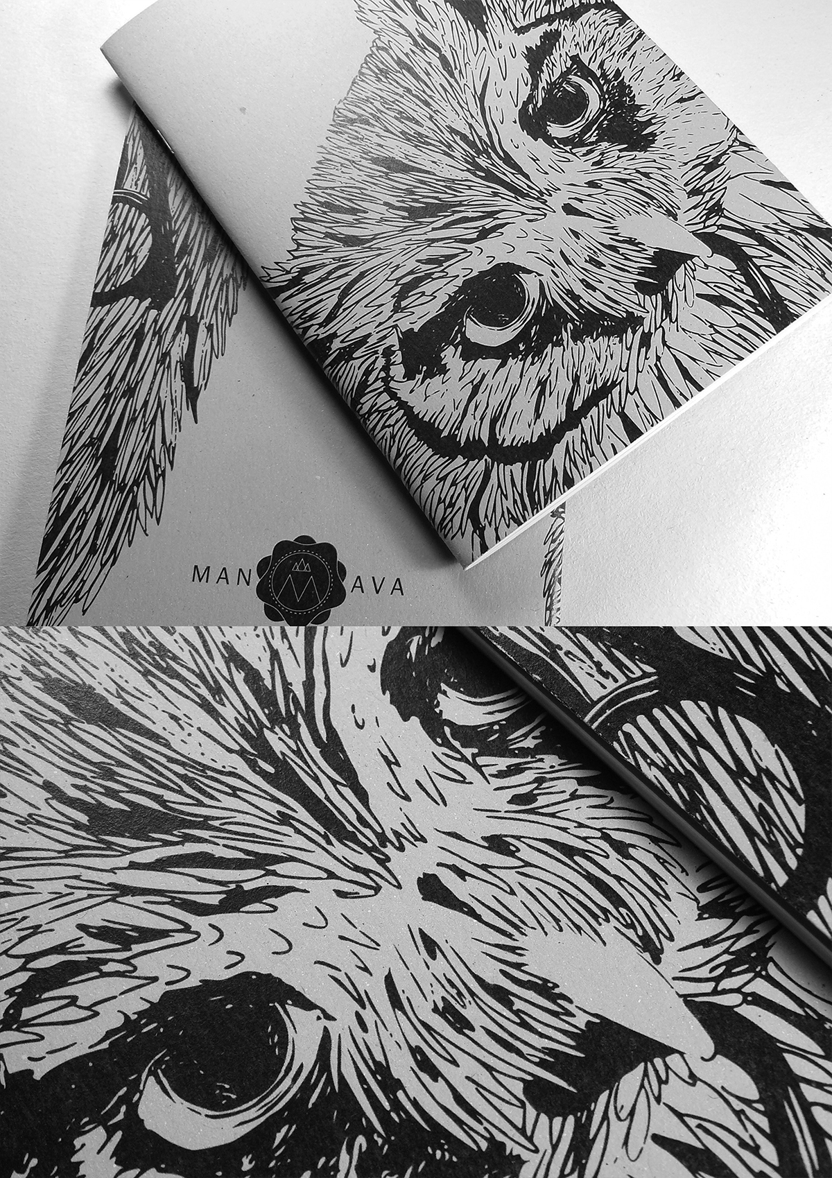 Booklet  book animal manava creative mushroom owl FOX tiger handmade