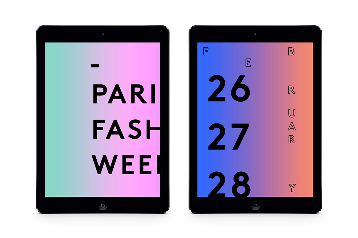 paris fashion week fashion week UI ux clothes app iPad product
