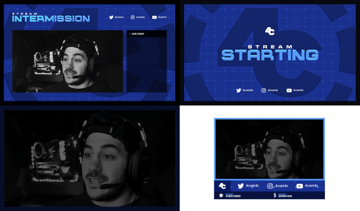 buffet designs stream package Overlay overlays panels stream overlay Twitch Twitch Graphics video overlay livestream graphics
