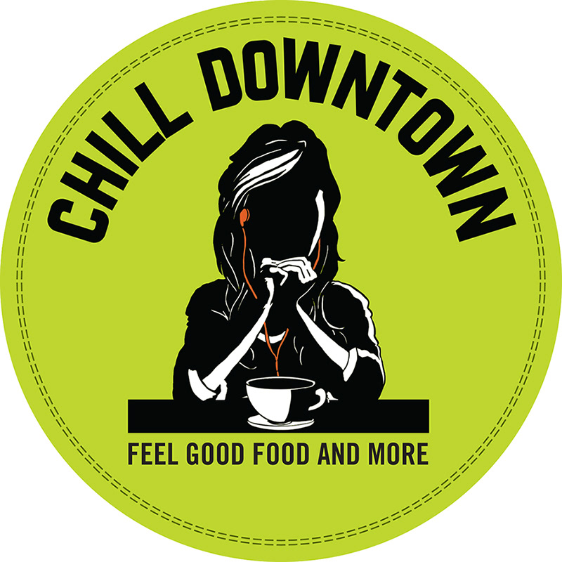 logo Silhouette black orange hair girl Coffee cafe tea irish Food  earphones