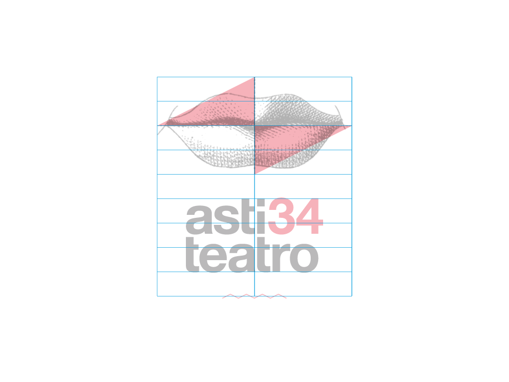 asti teatro astiteatro logo Theatre Mouth vintage illustration red helvetica minimal identity Italy flyer t-shirts pass