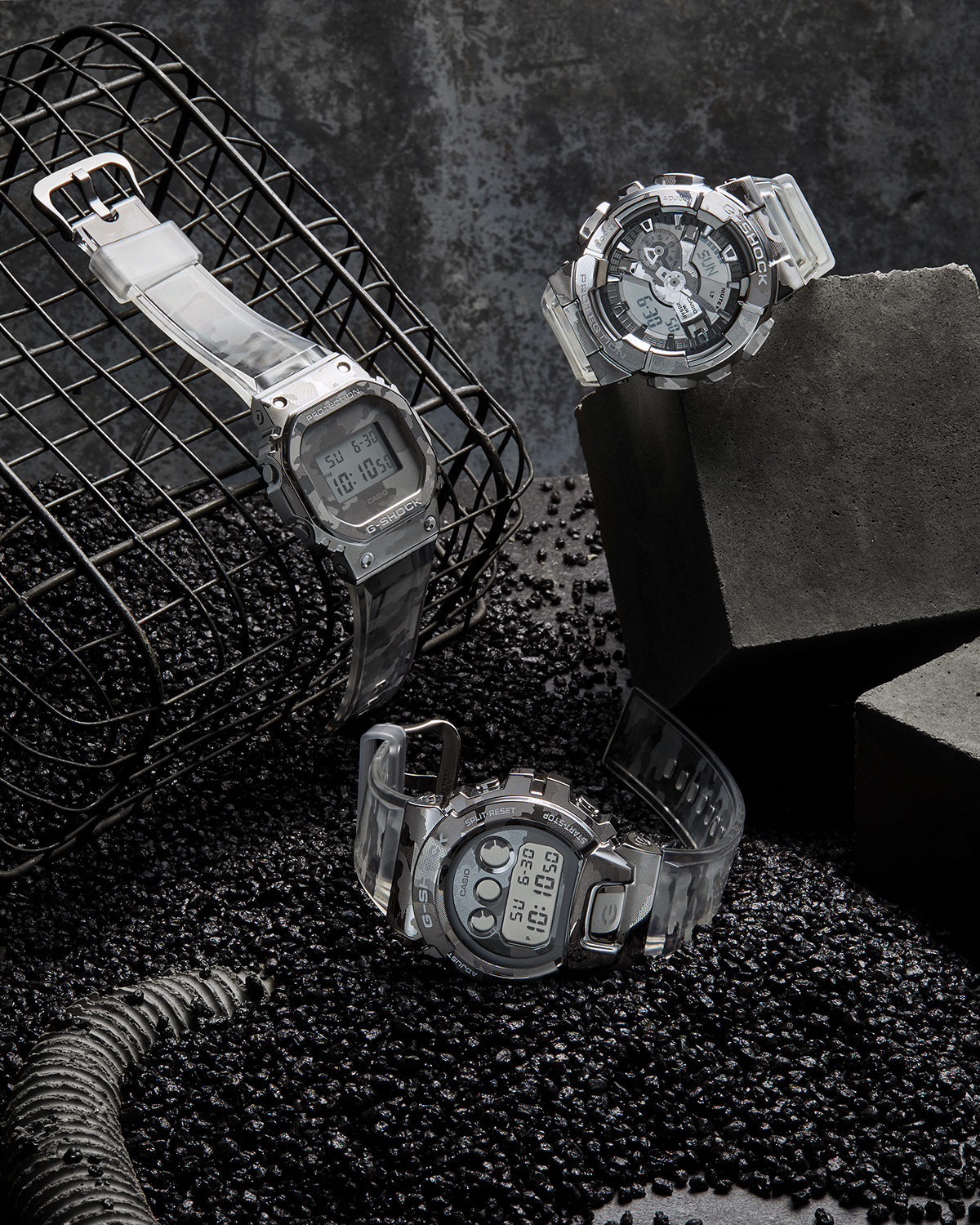 brutal concrete G-Shock Product Photography product video set design  tabletop watch photography Watches watches video