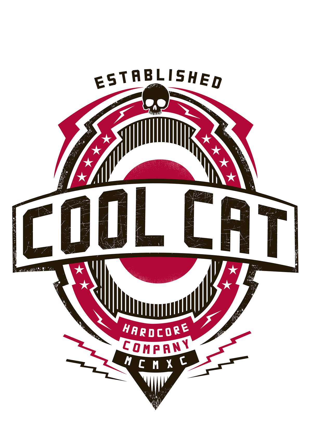 Cool Cat t-shirt vectors Clothing Label