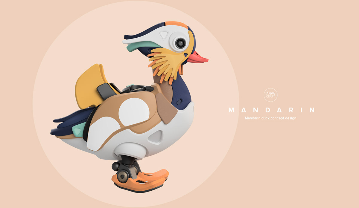 Mandarin duck / robot on Behance