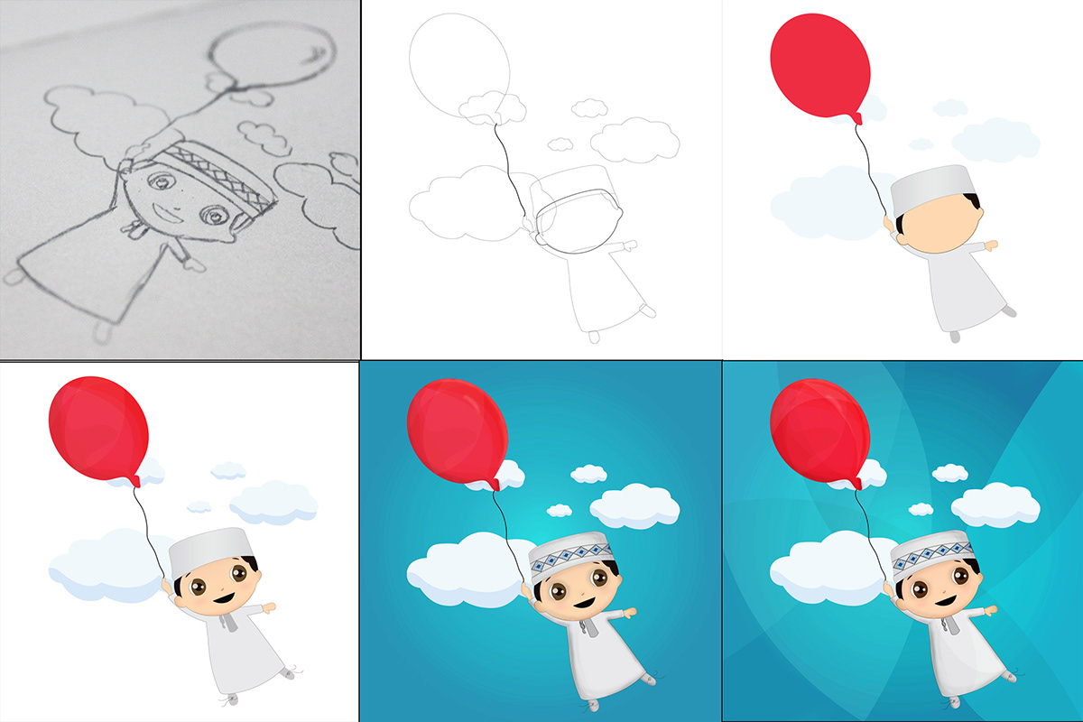 #Boy#Kid#Character#Balloon#Animation#Blue#Red#Cloud#Oman#Omani#Cartoon#Omani_cartoon#Flying#Happy