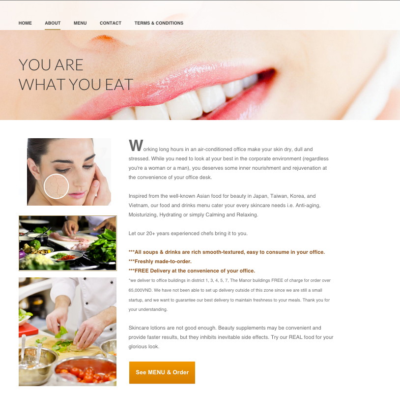 business Real delivery ordering system beauty Food  drinks Website