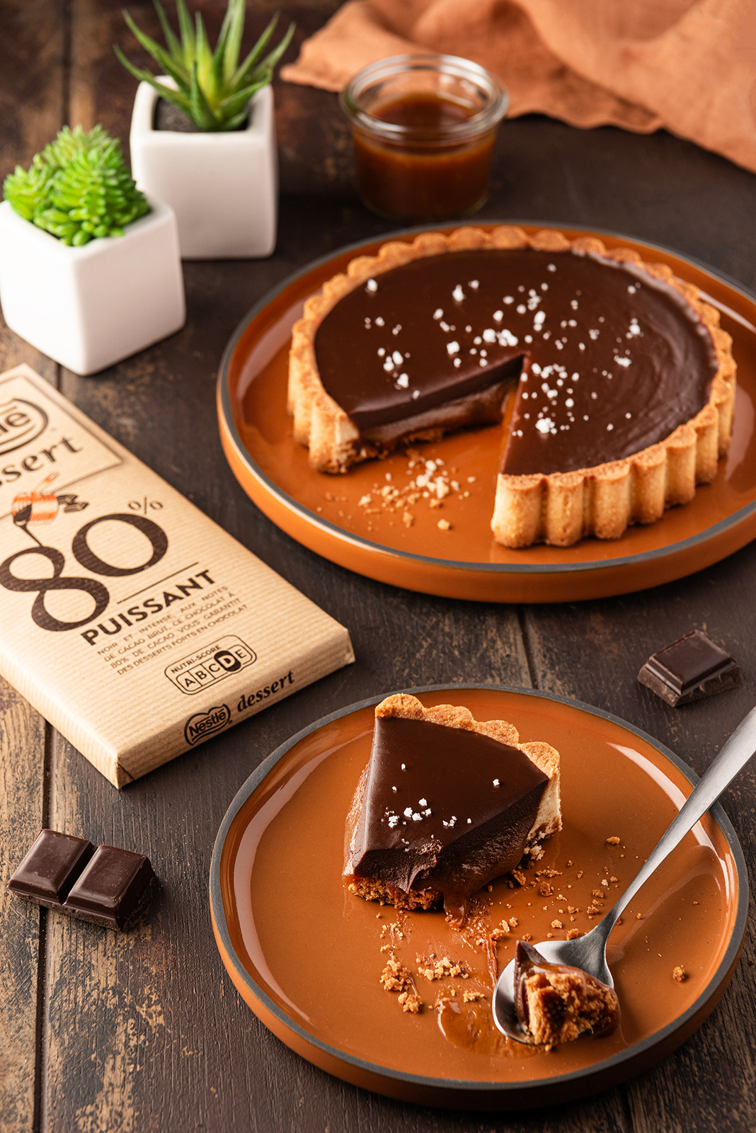recette Photographie stylisme culinaire chocolat caramel