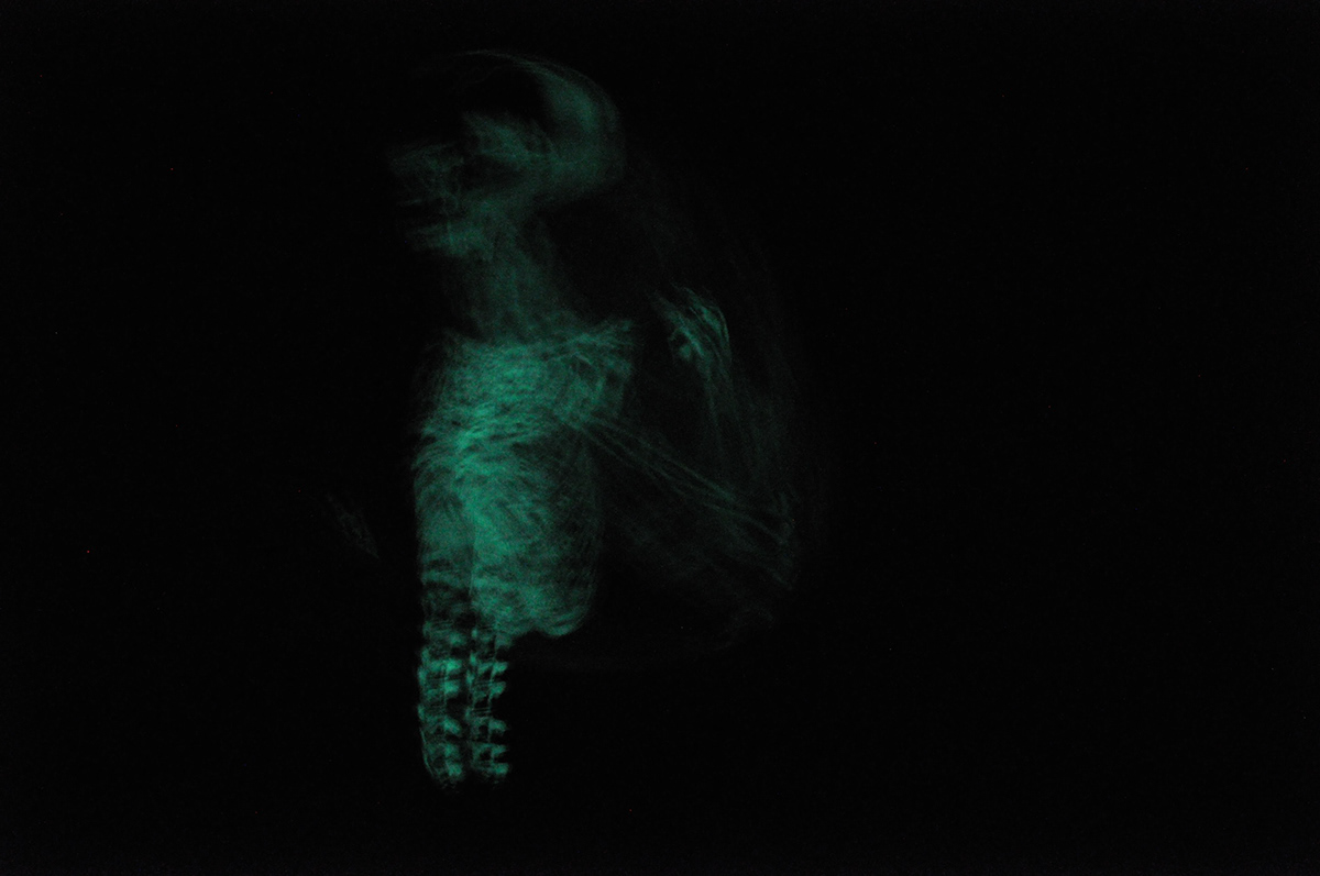 skeleton glow in the dark green