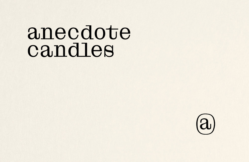 candles Packaging anecdote Shopify Website Design typography   logo Collateral