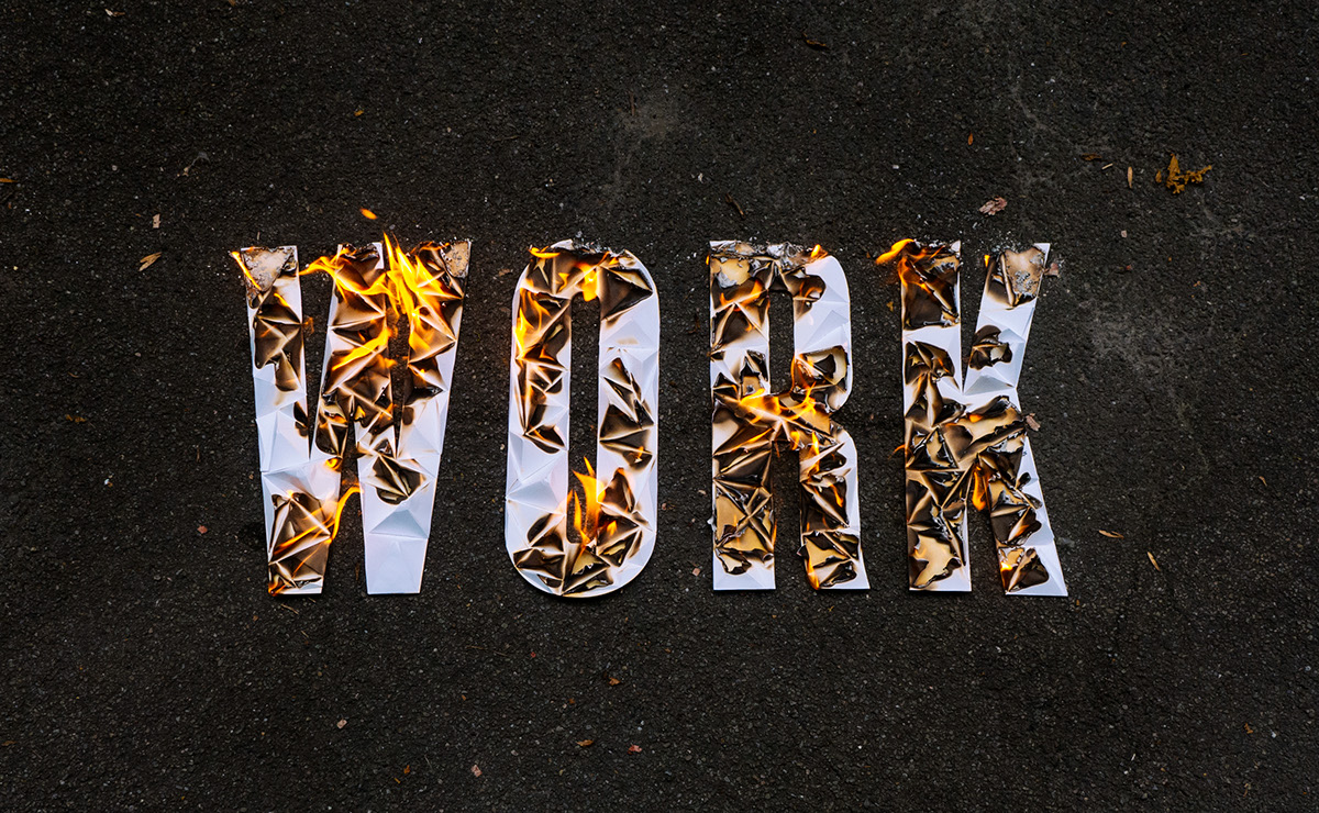 lettering 3D Type fire papercut