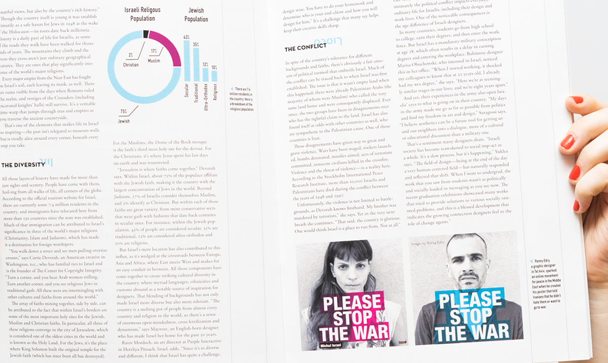 editorial Magazine design design israel culture magazine Print Media print information architecture  typography  