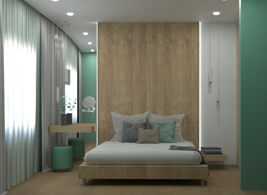 design interior design  3ds max Render corona bedroom design дизайн інтер'єру