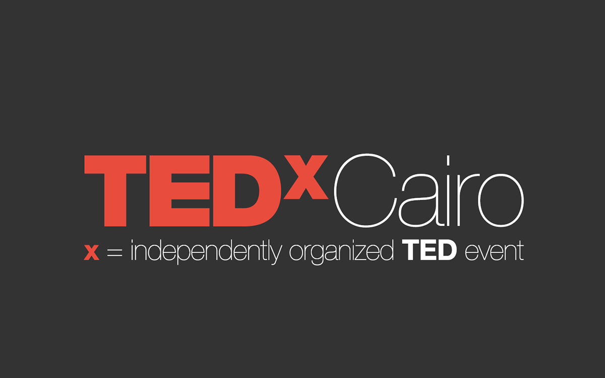 TED TEDx Tedx Cairo ideas worth spread flat long shadow minimal helvetica dark red flat color