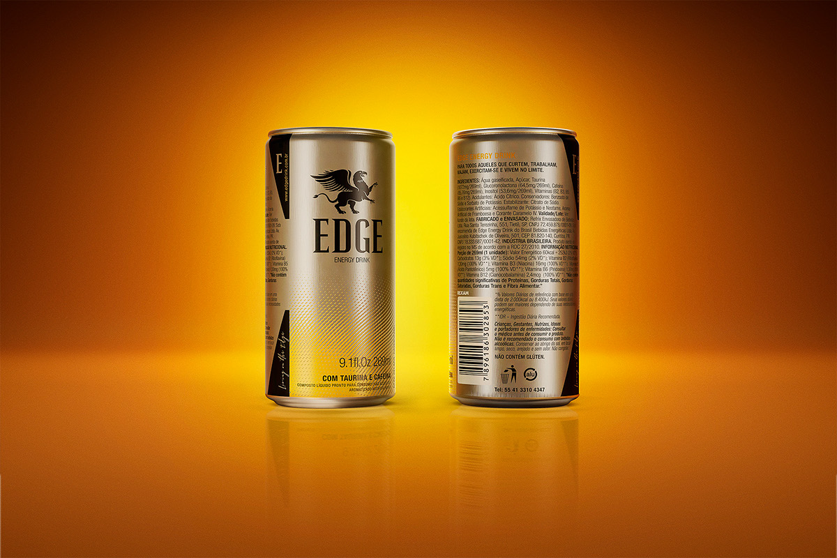 edge energy drink 3D CGI