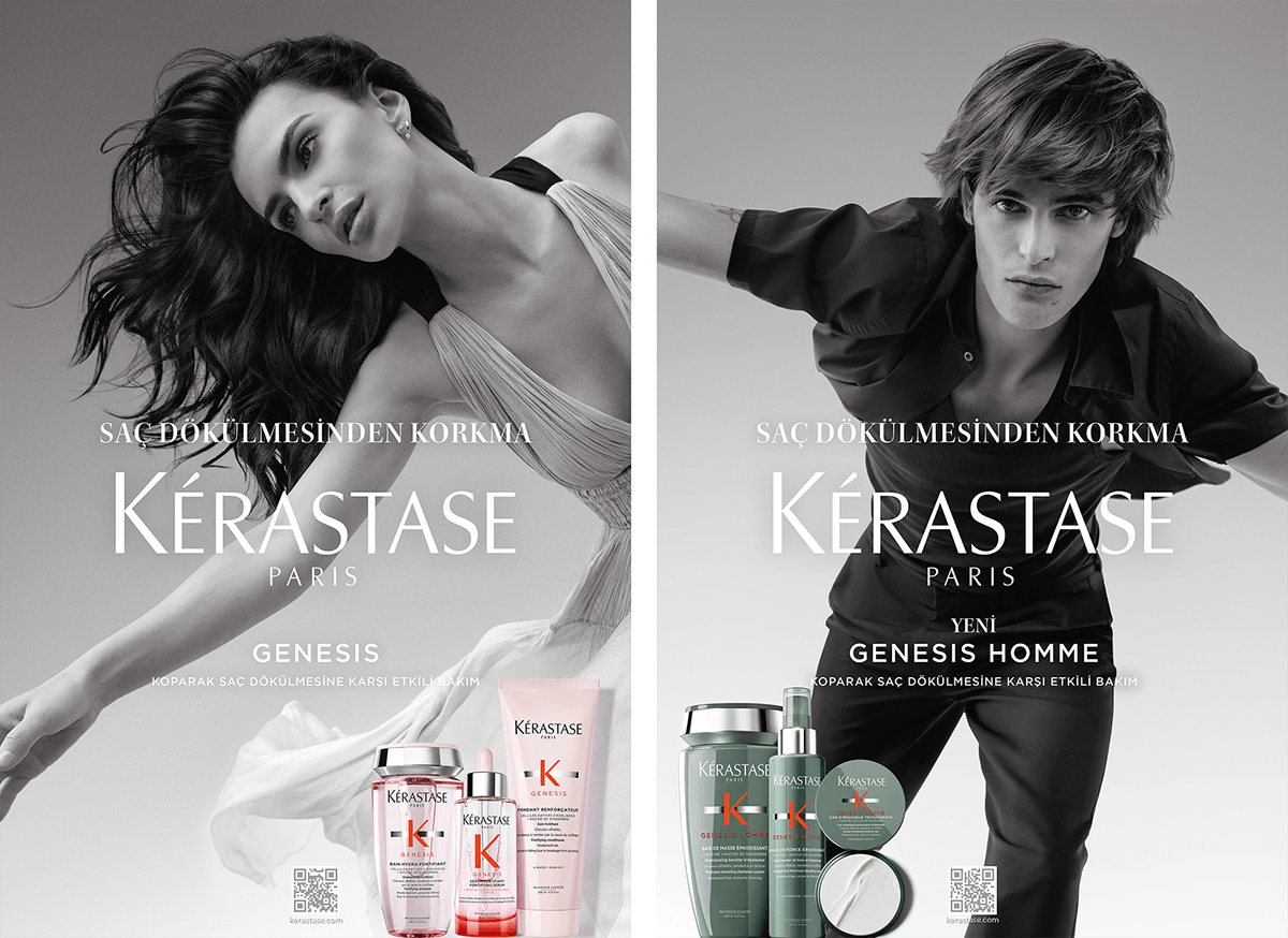 kerastase hair beauty key visual campaign ads Advertising  Socialmedia loreal paris cosmetics