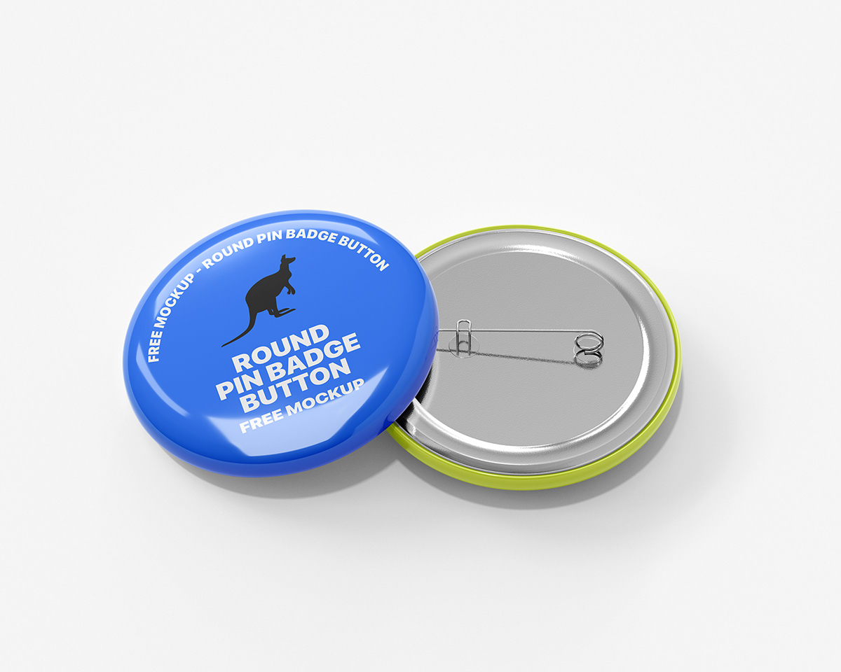free mockup  psd mockup branding  pin badge Election politics campaign badge button round badge Round pin