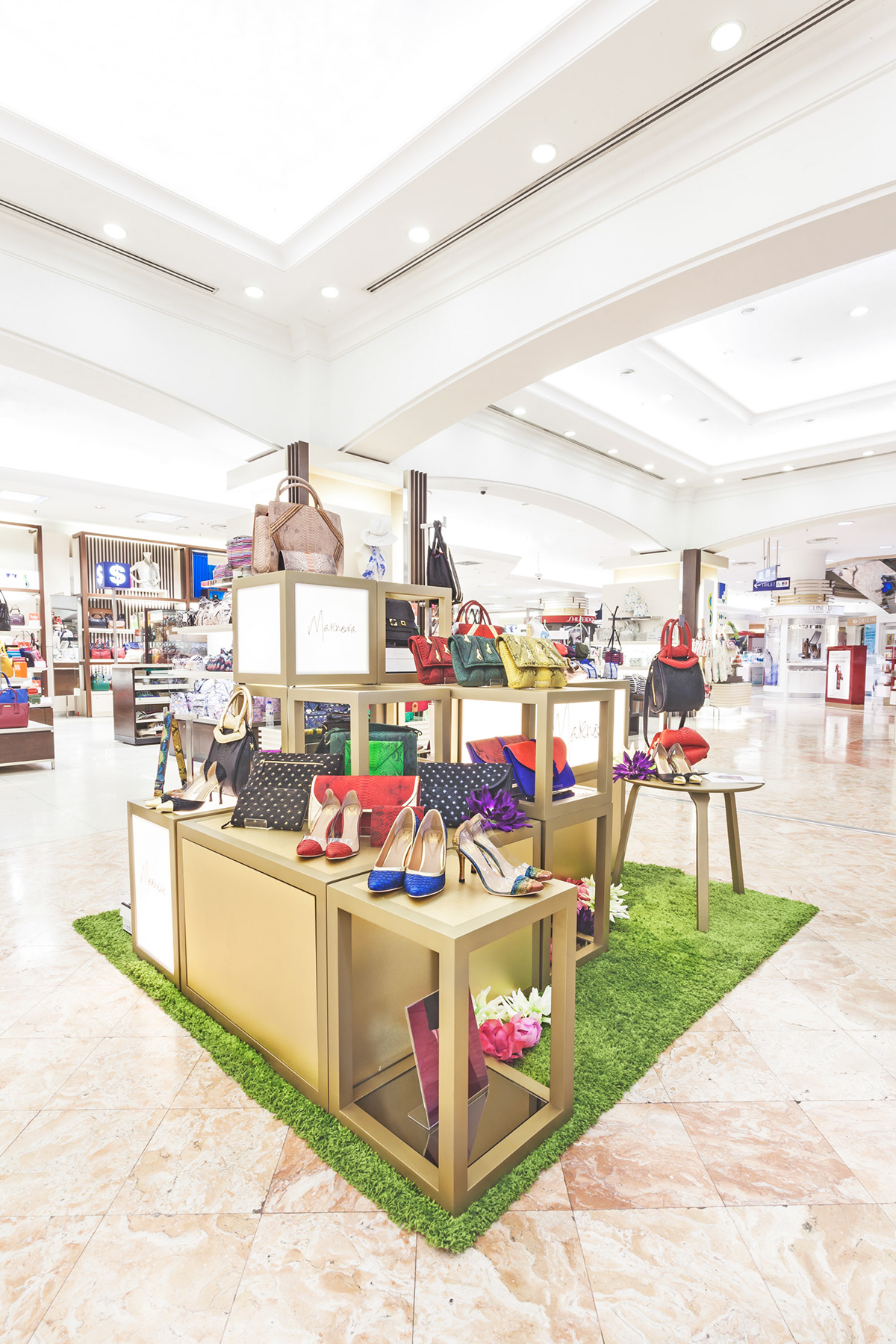 Marnova indonesia singapore Isetan store shoes bags phyton leather accessories Canon Interior