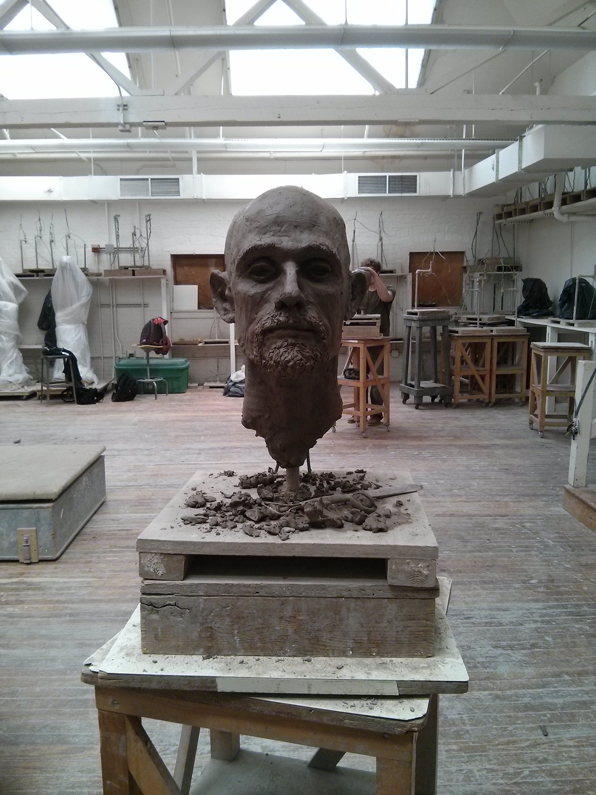 figure clay sculpture model portrait
