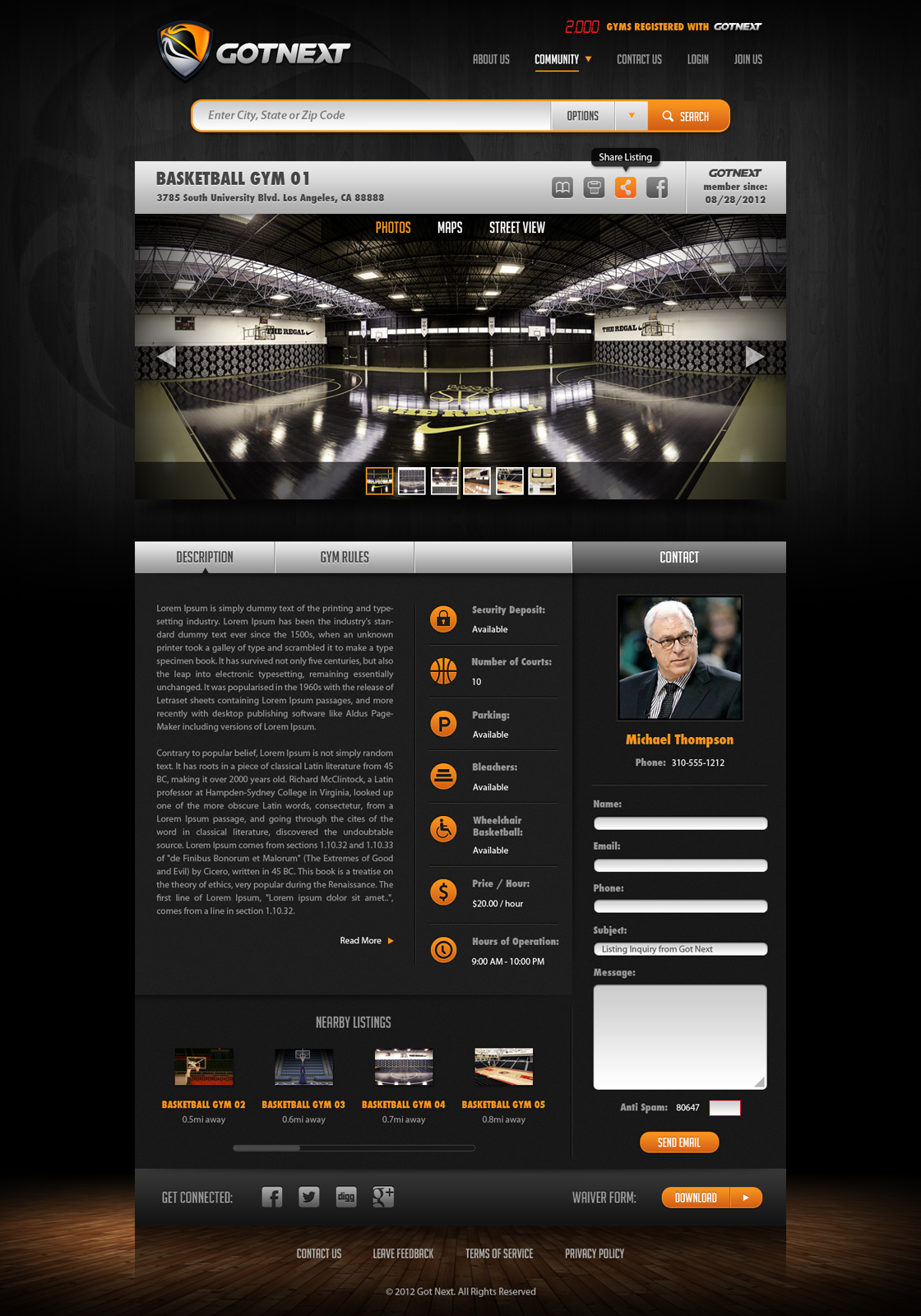 Website Design sport basketball Basketball Court sports fitness Health gym excercise
