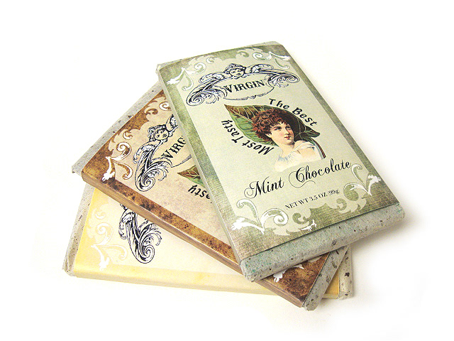 packaging design package design  vintage Candy chocolate bars chocolate bar Wrapper design Victorian virgin mint dark milk