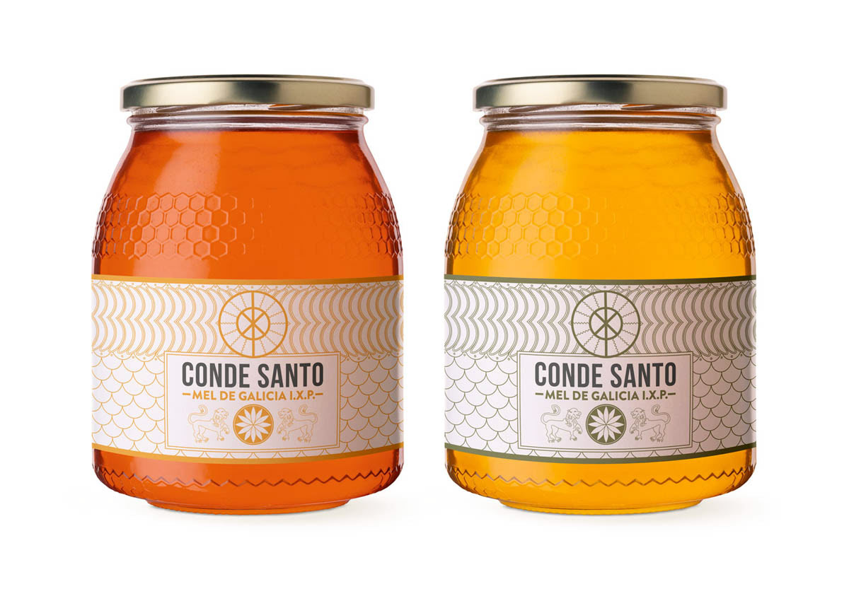 miel honey Packaging packagingdesign Label sacred geometry graphicdesign typography   etiqueta bee