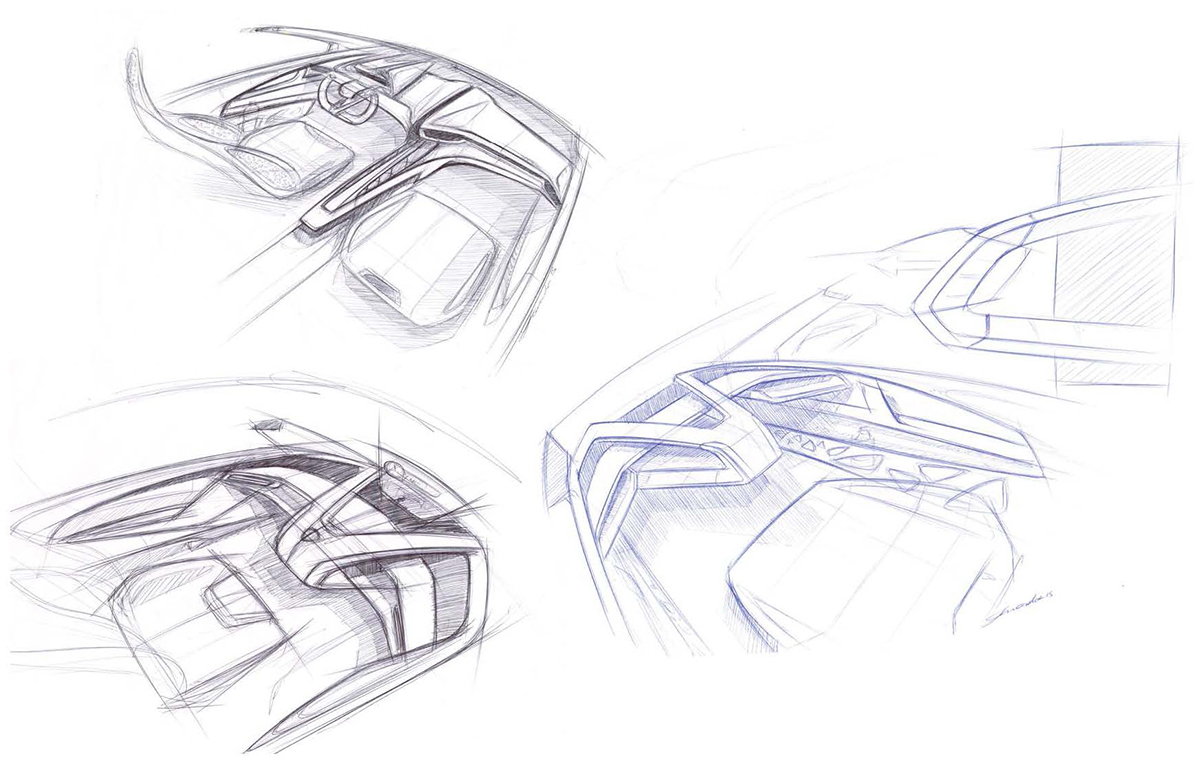 sketches sketch automotive sketch desenho Ilustração