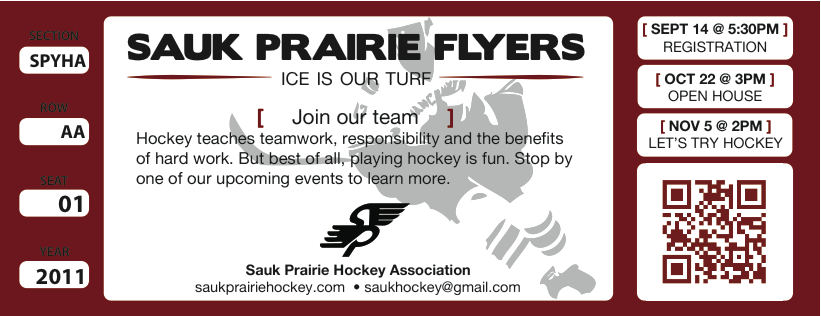 hockey ice hockey chad schomber Sauk Prairie Flyers