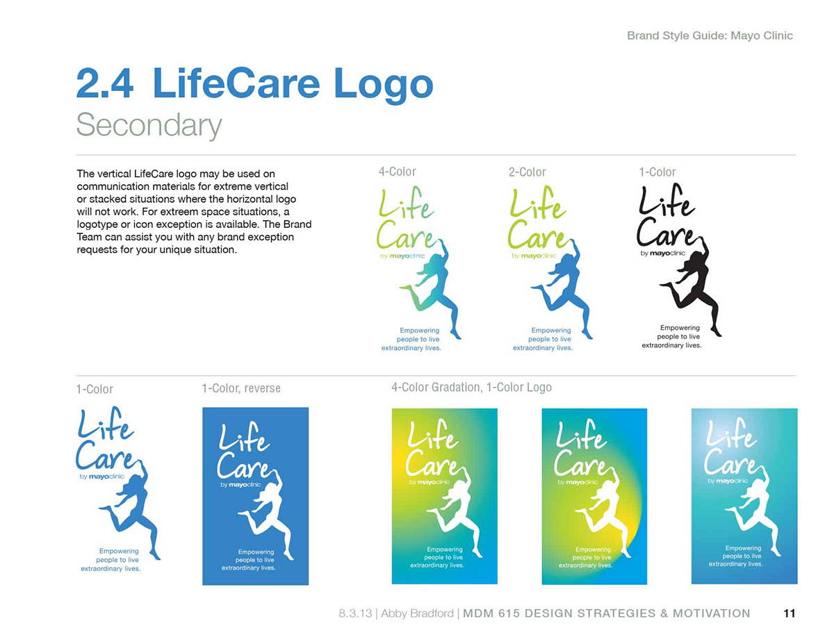 Style Guide standards lifecare