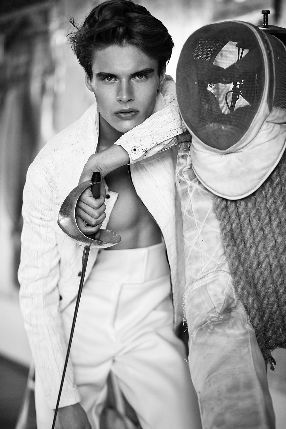 fencing Black&white b&w male portrait sport TANN models KEZHA Tania Kezha фотограф editorial Bolshoi