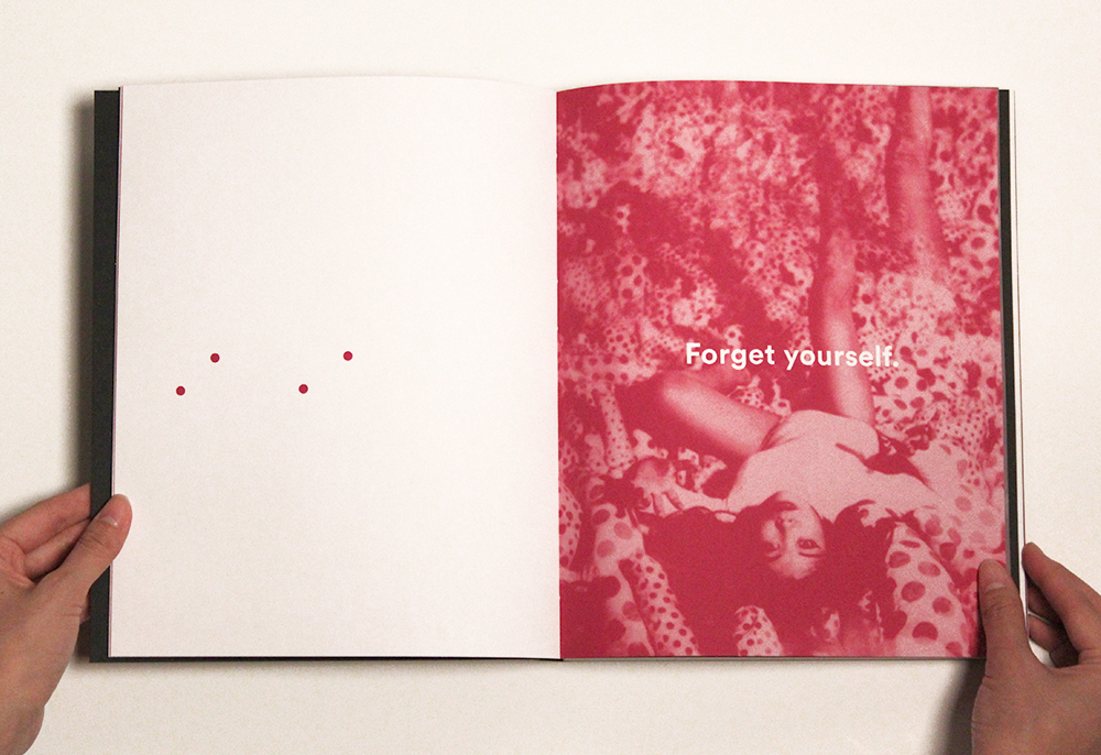 Adobe Portfolio Yayoi Kusama book design print editorial Layout japanese self obliteration