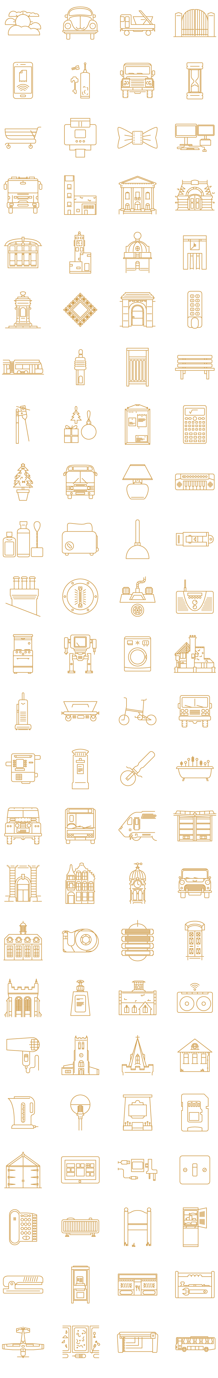 pictogram Icon life daily buildings line lineart