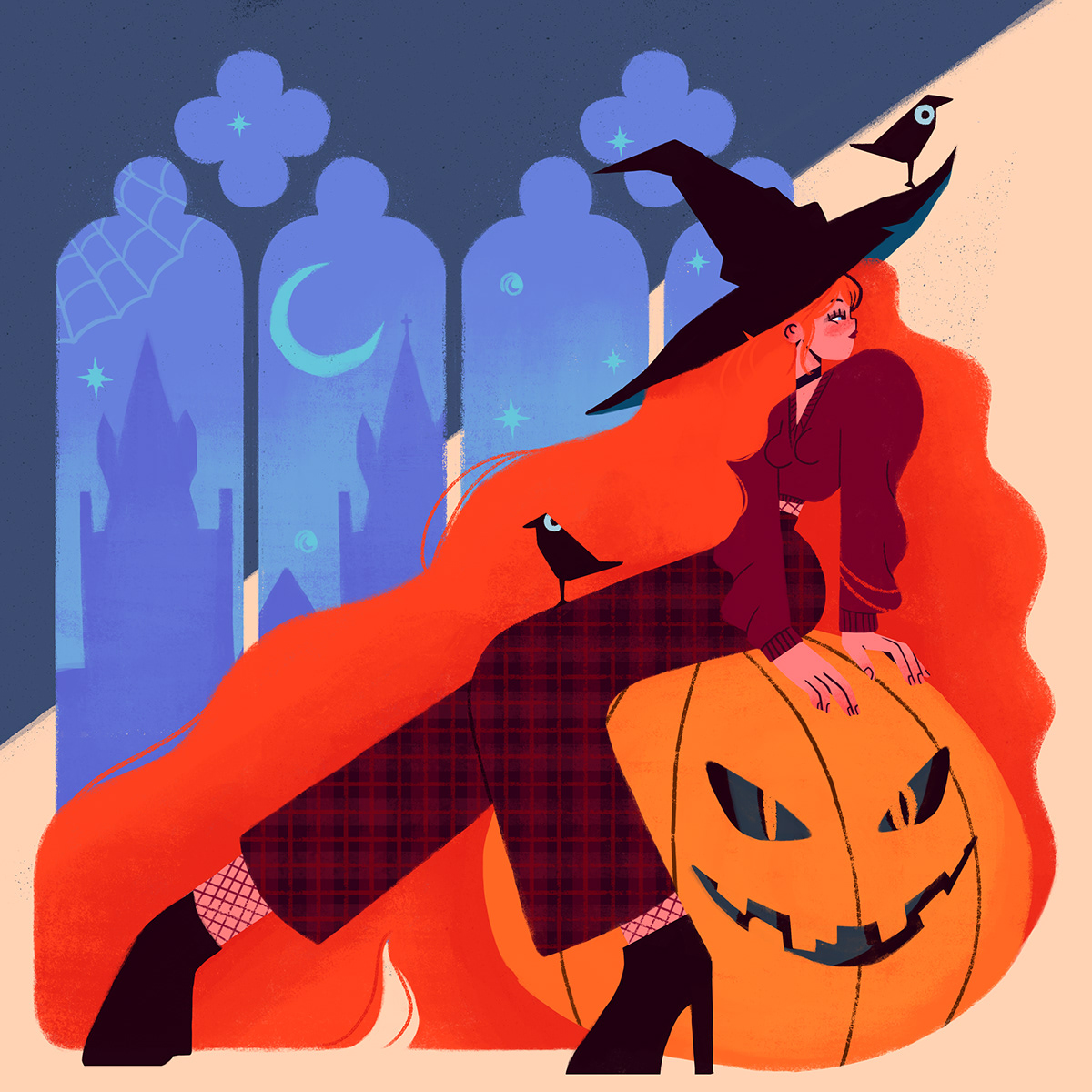 cathedral ginger grunge Halloween jack-o-lantern lantern prague pumpkin witch wizard