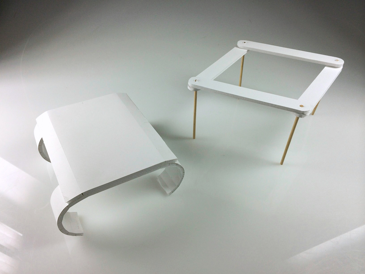 table modern aluminum wood model