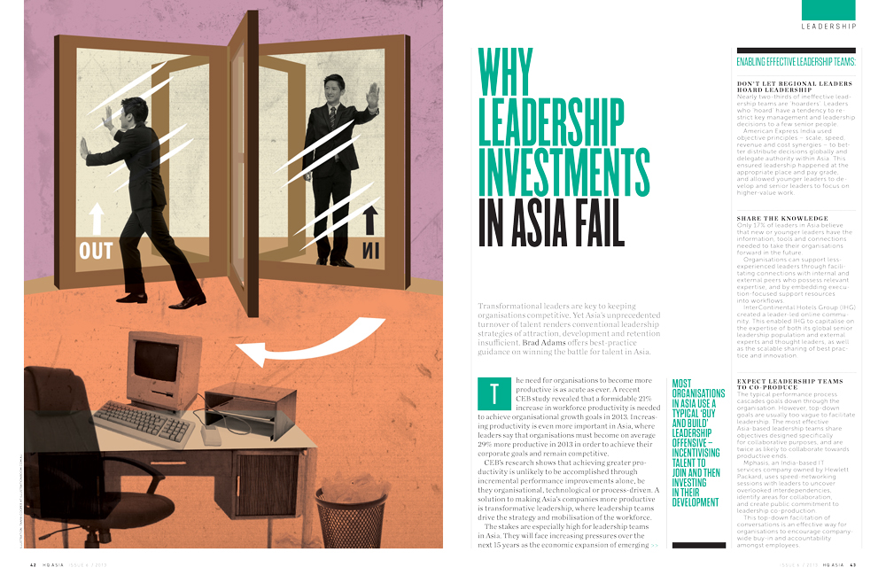collage asia business corporate editorial Leadership