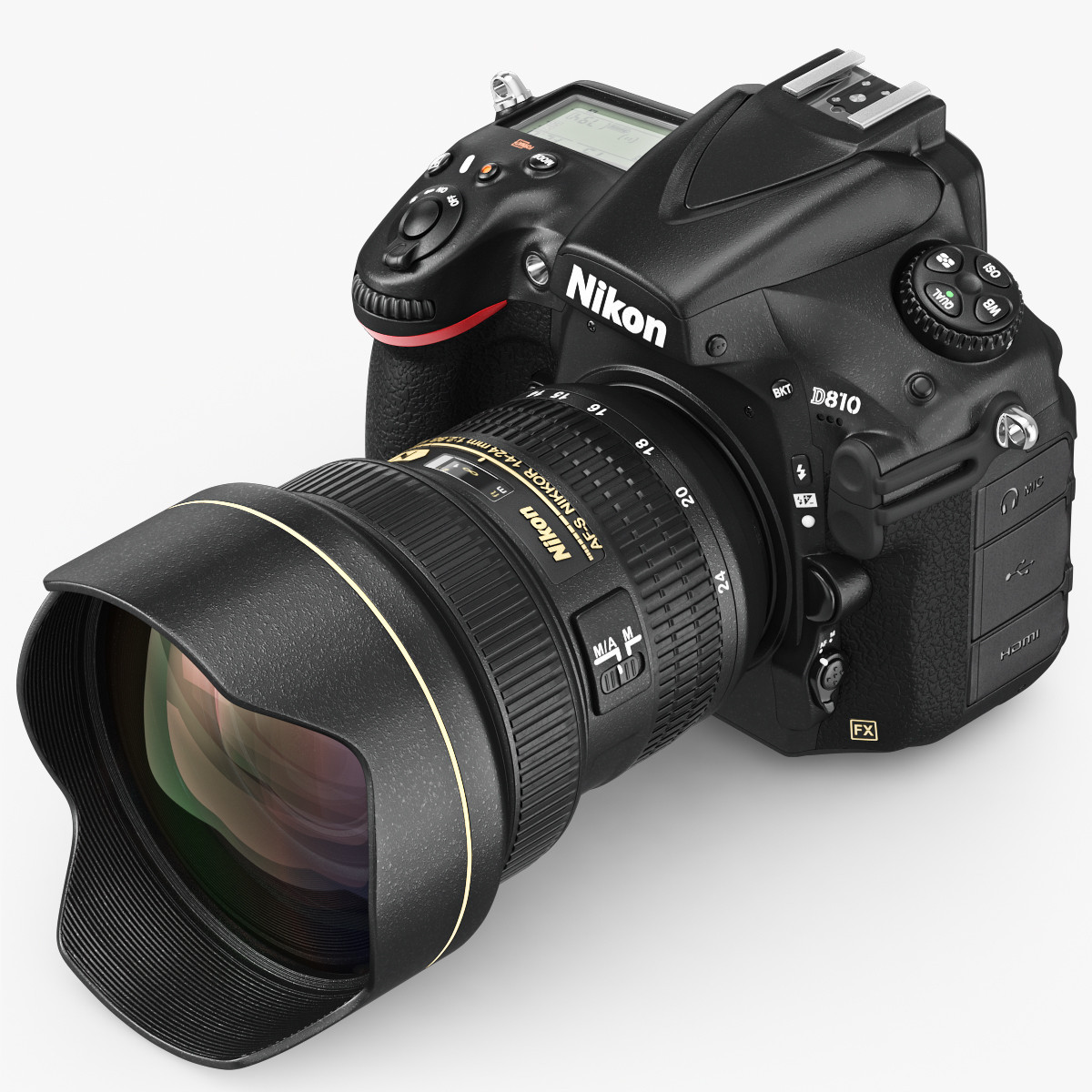 model realistic vray 3D Nikon D810 camera digital optical video LOW poly Render
