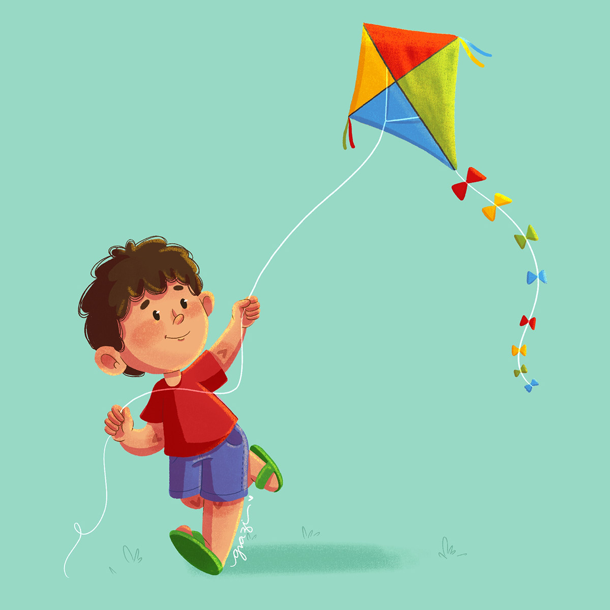 Image may contain: kite and cartoon