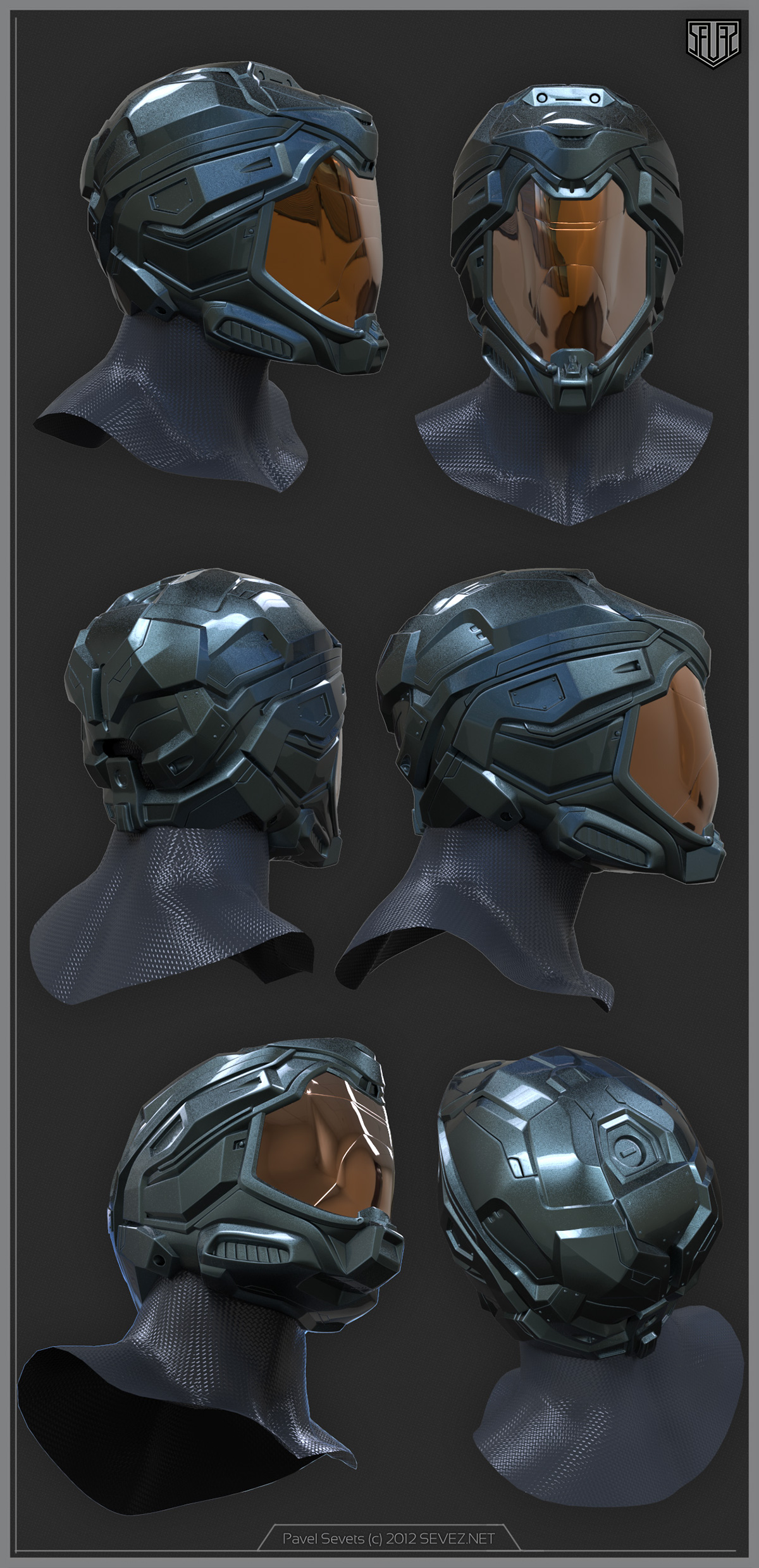 Halo Armor Helmet hard surface sci-fi