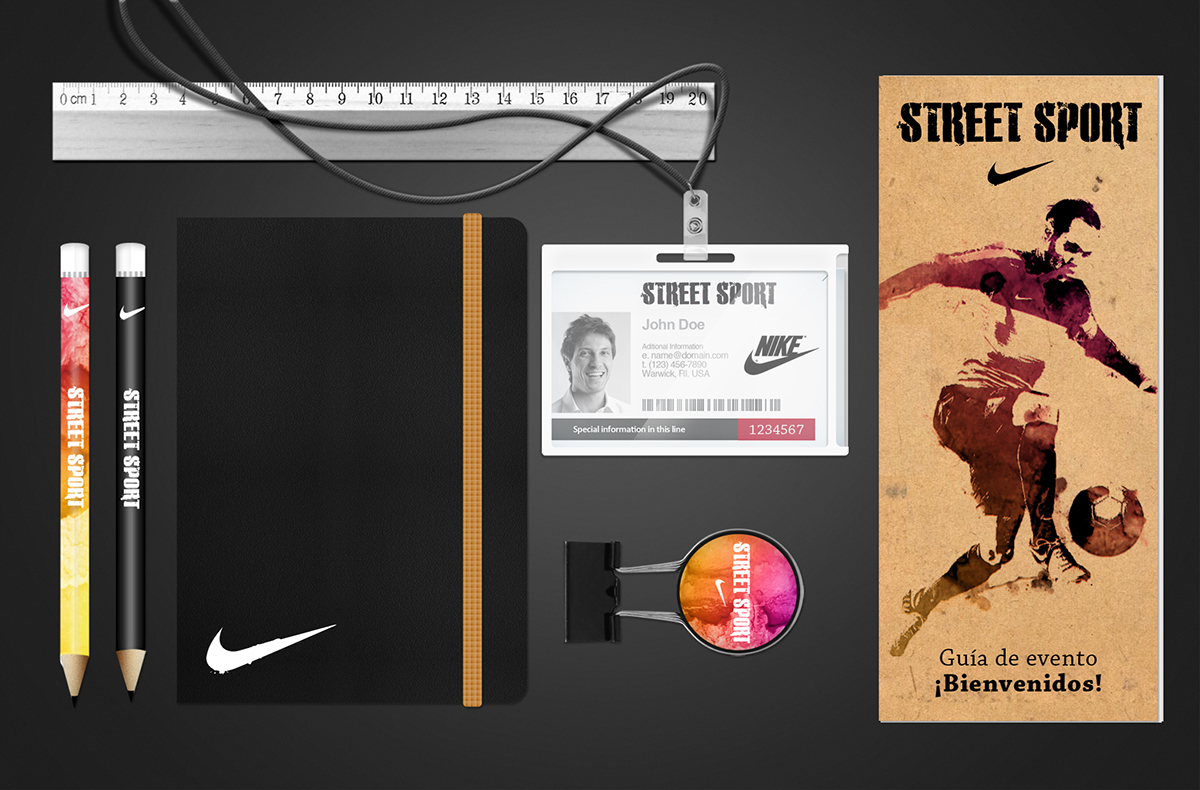 sport poster afiche barcelona Nike Events Event brand Papeleria