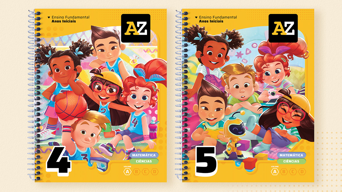educação Ensino Fundamental infantil livro didático Lúdico personagens Rede AZ