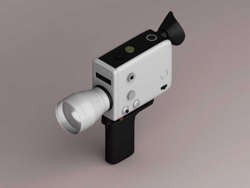 3D Isometric vray 3dmax Electronics jukebox kodak super8 Radio braun camera