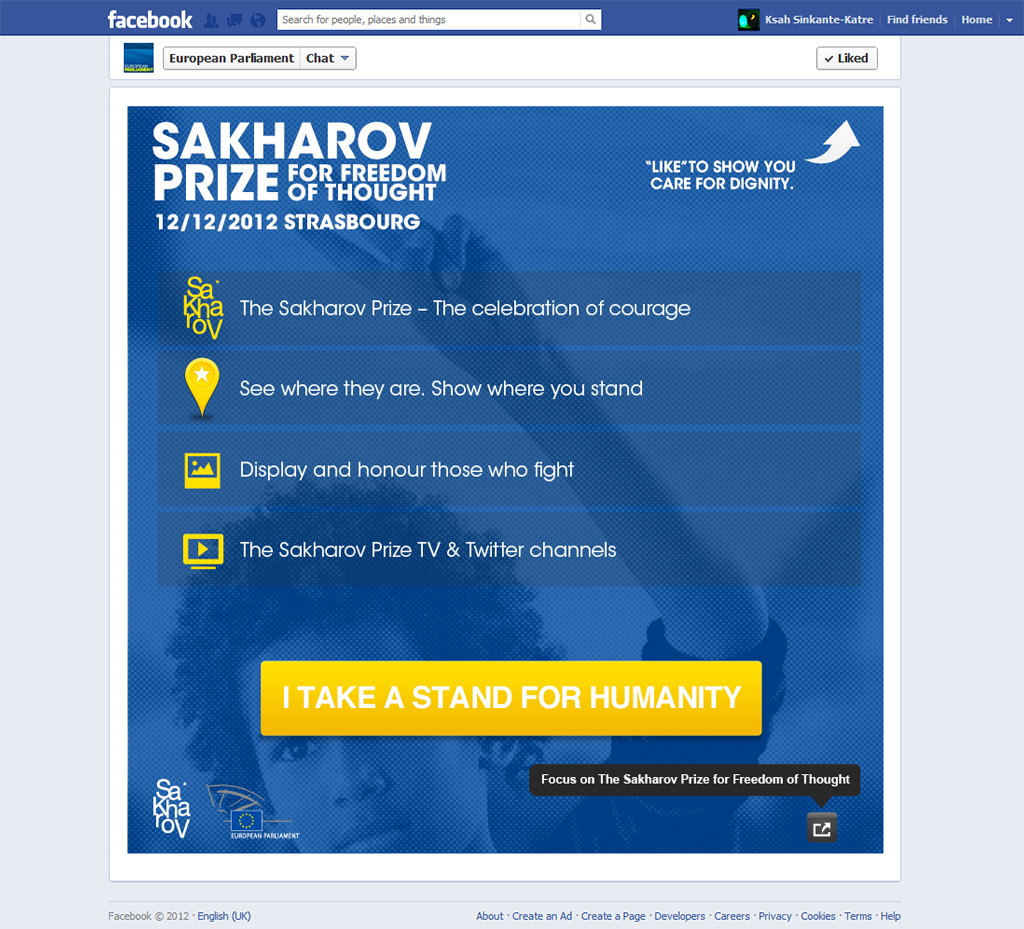 sakharov prize boukalail cliquet laurent European parliament