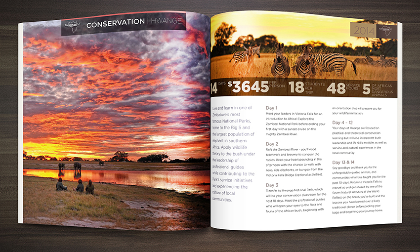 Conservation Zim brochure design Magazine design Jarrod Pretorius CTA JAZZA Zimbabwe Deisgner Layout