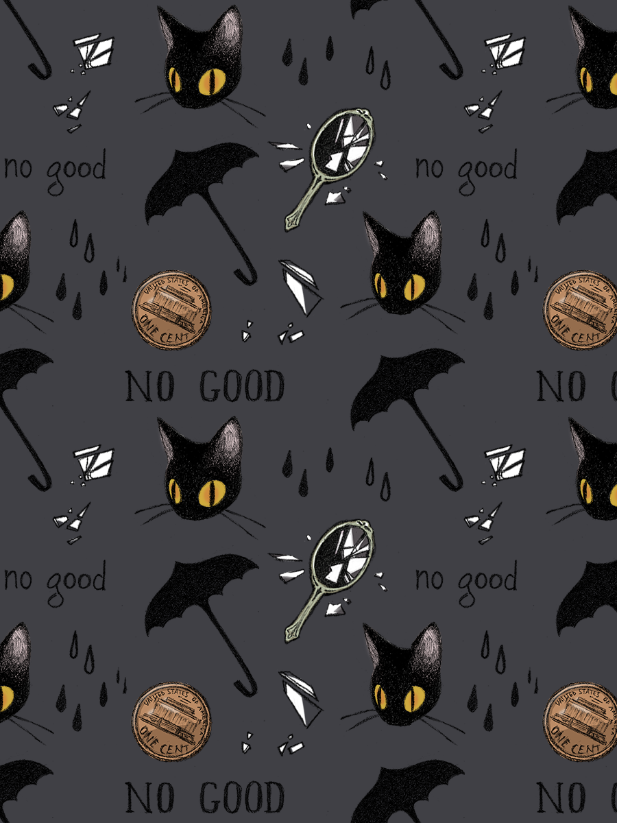 repeating pattern bad luck superstition omen