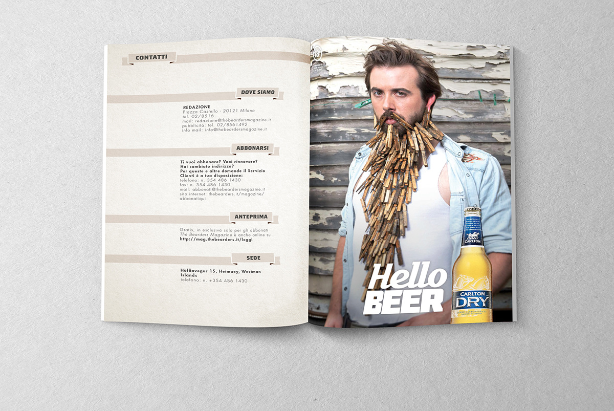 magazine brand visual identity book beard beard magazine Layout product publication