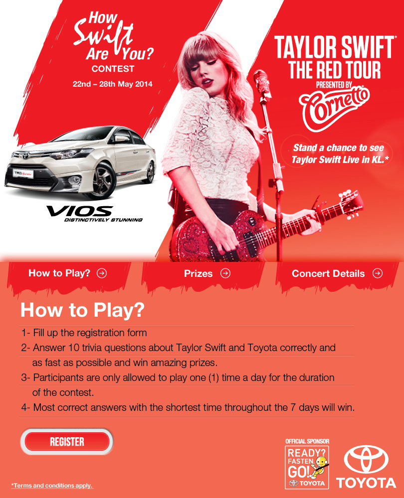 taylor swift the red tour toyota Vios
