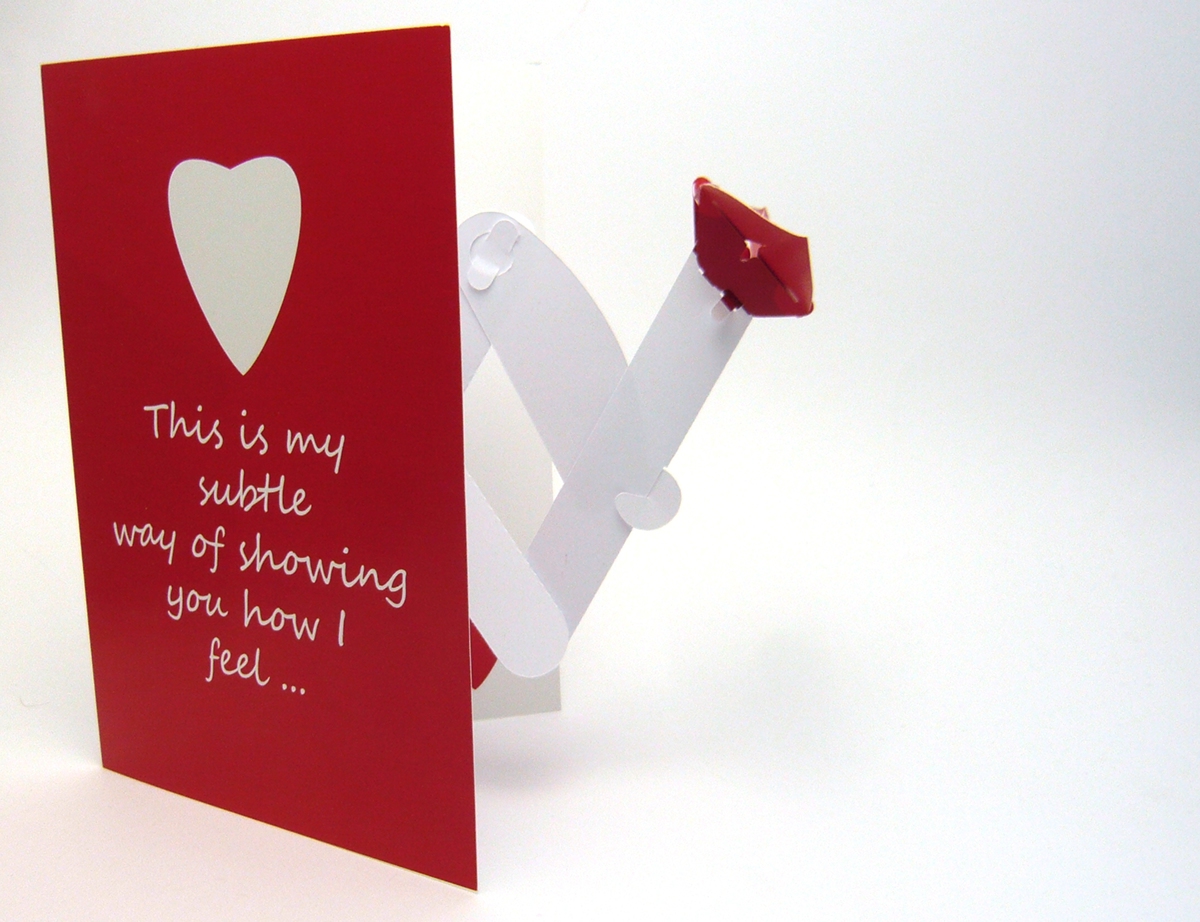 card greeting Christmas Valentine's Punching Glove