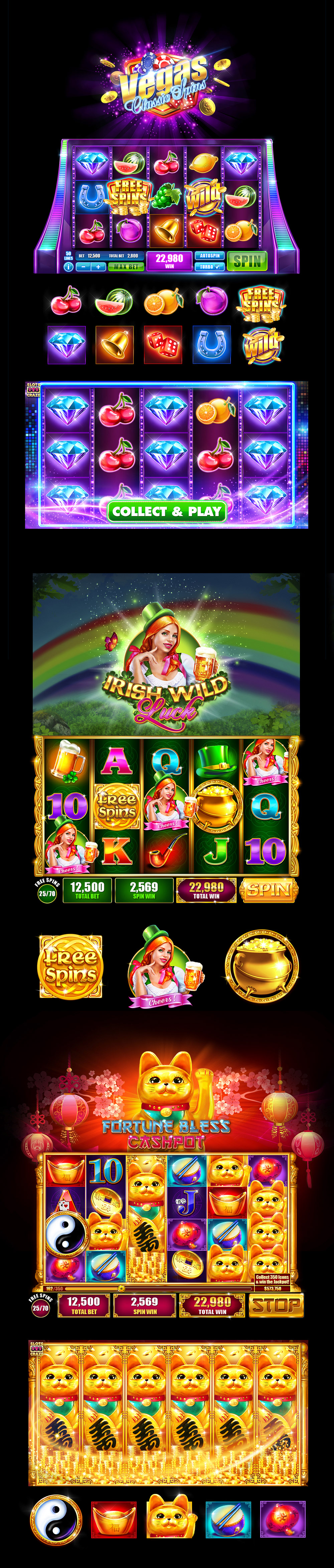 slot casino design slotmashine reels Icon Vegas spin socialgame game