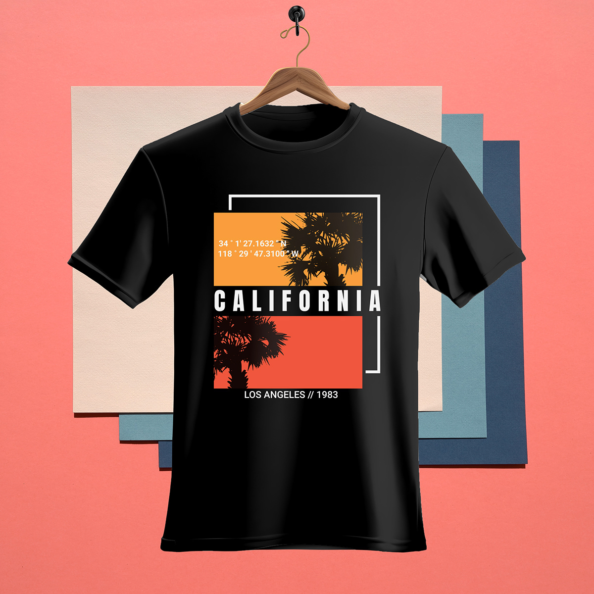 Los Angeles California san francisco graphic design  tshirt T-Shirt Design america united states usa vector